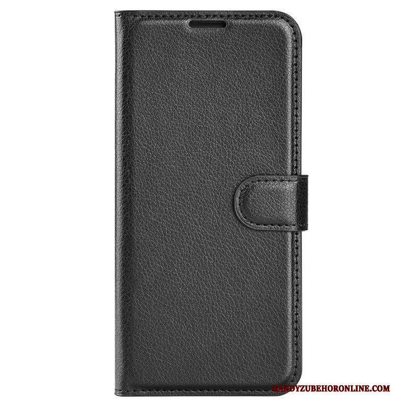 Flip Case Für Samsung Galaxy M33 5G Litschi-leder-stil