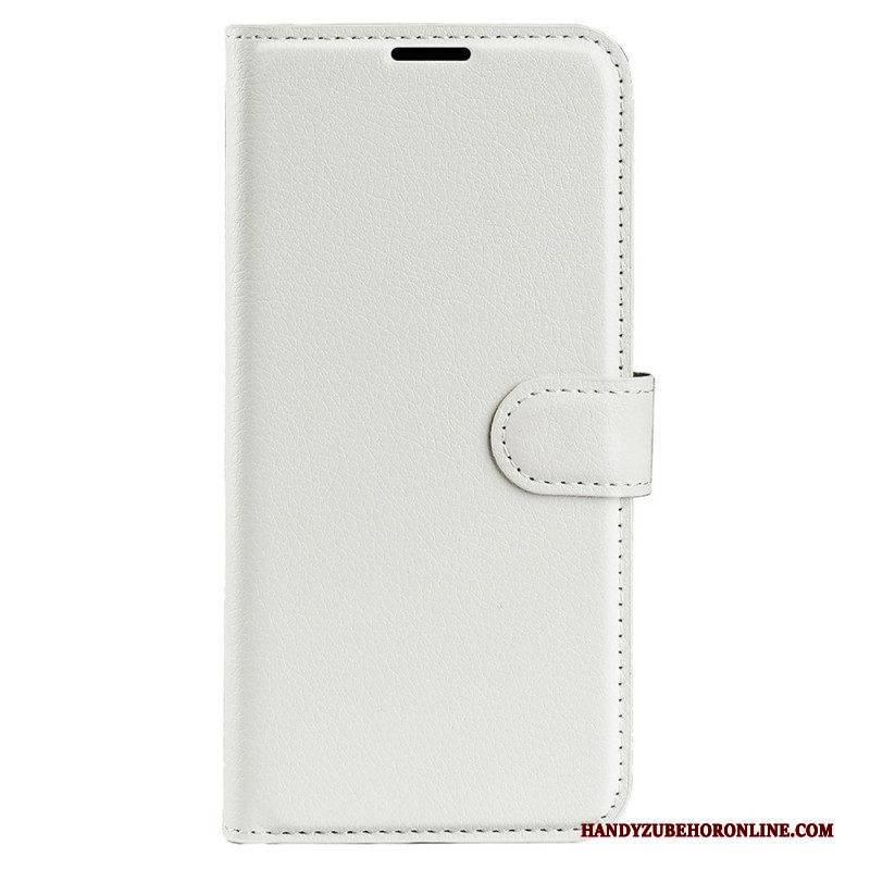 Flip Case Für Samsung Galaxy M33 5G Litschi-leder-stil