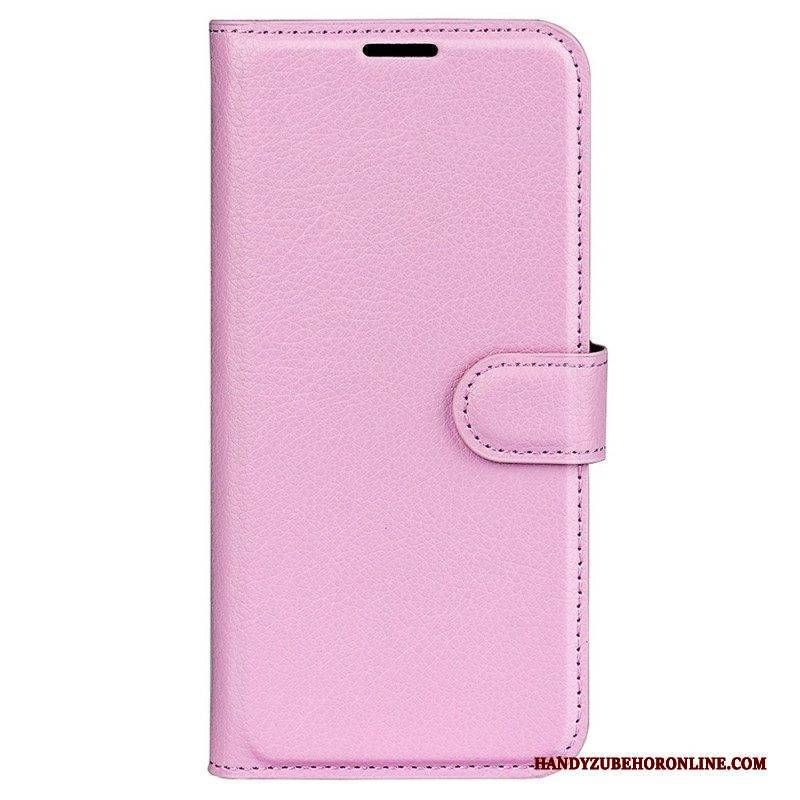 Flip Case Für Samsung Galaxy M33 5G Litschi-leder-stil