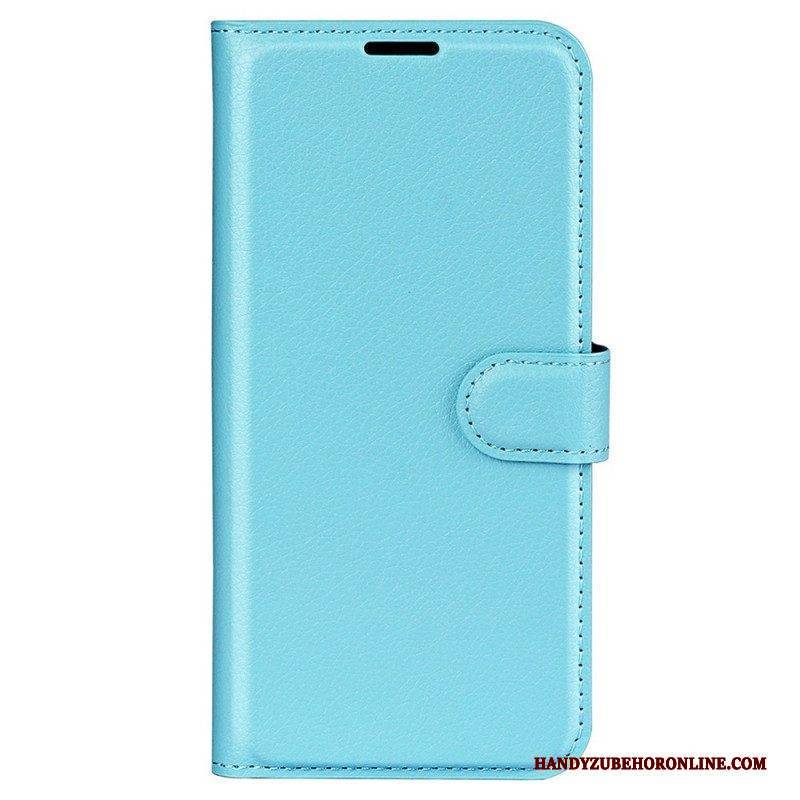 Flip Case Für Samsung Galaxy M33 5G Litschi-leder-stil