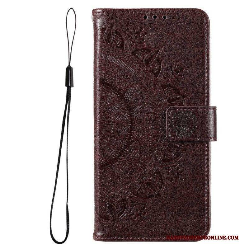 Flip Case Für Samsung Galaxy M33 5G Mit Kordel Riemchen-sonnen-mandala