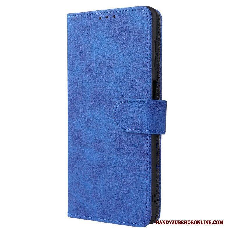 Flip Case Für Samsung Galaxy M52 5G Geschirmtes Leder