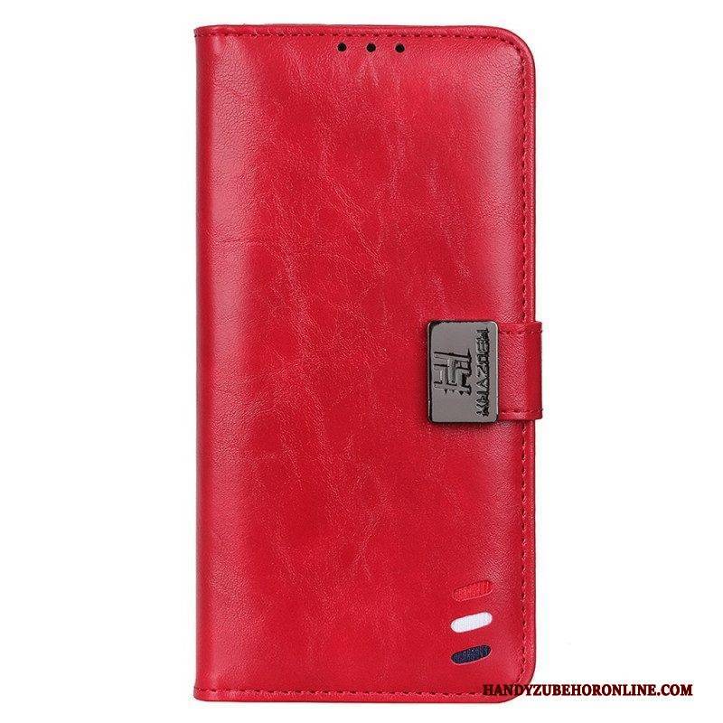 Flip Case Für Samsung Galaxy M53 5G Dreifarbiger Silberverschluss