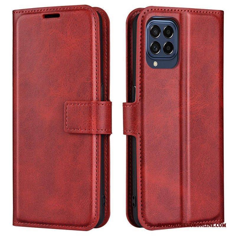 Flip Case Für Samsung Galaxy M53 5G Schlanker. Extremer Ledereffekt