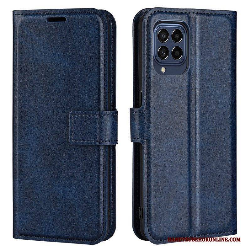 Flip Case Für Samsung Galaxy M53 5G Schlanker. Extremer Ledereffekt