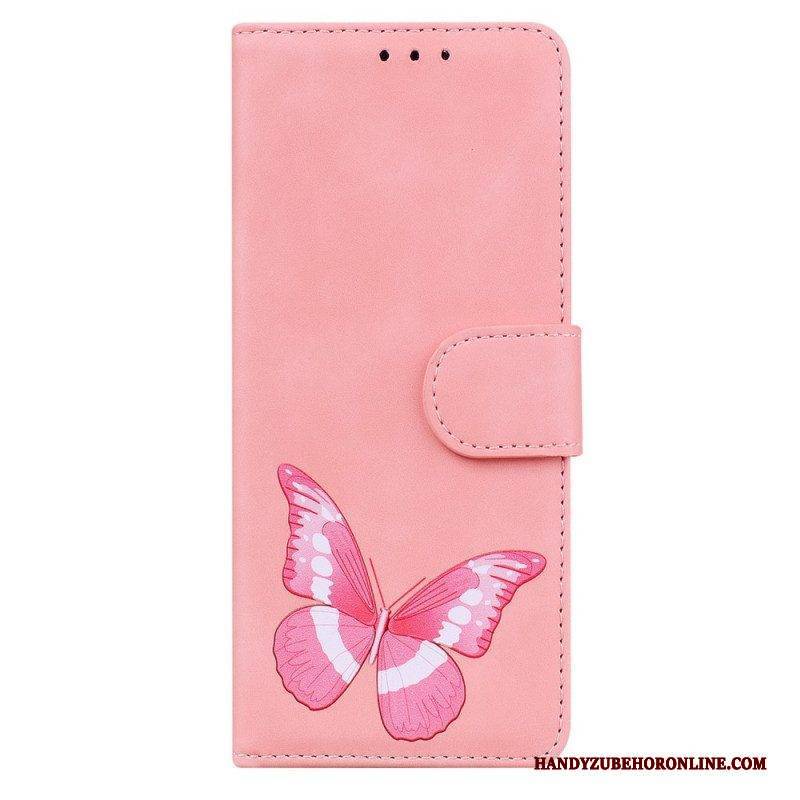 Flip Case Für Samsung Galaxy M53 5G Schmetterling