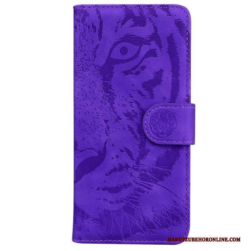 Flip Case Für Samsung Galaxy M53 5G Tigerdruck