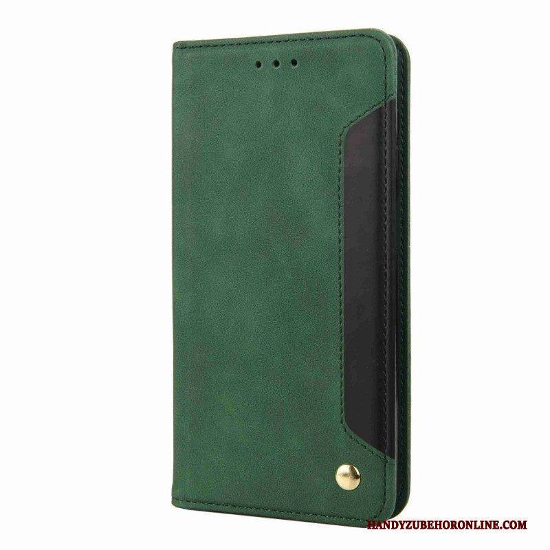 Flip Case Für Samsung Galaxy M53 5G Zweifarbige Eleganz