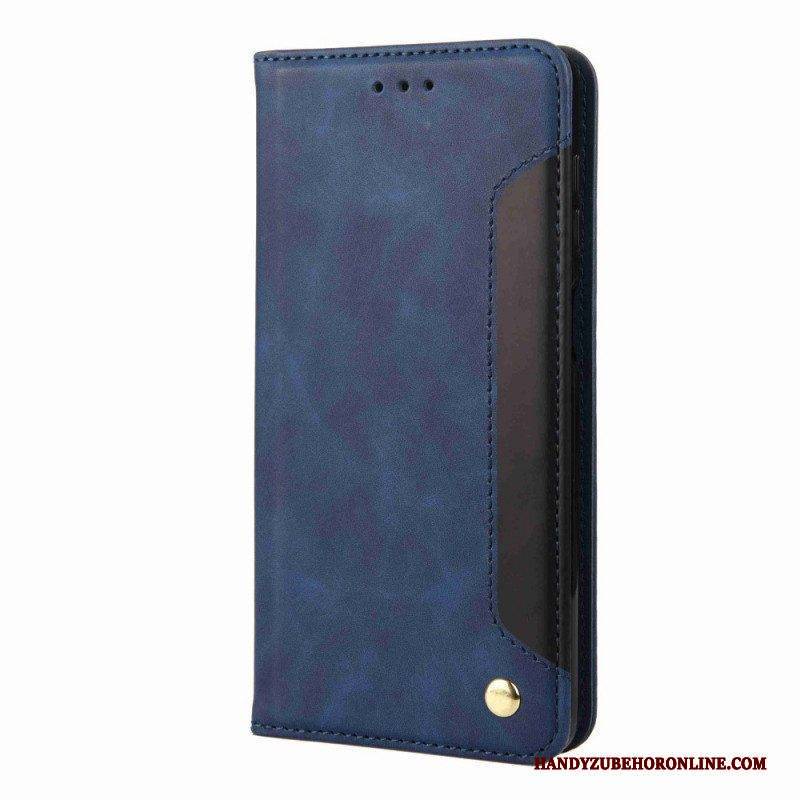 Flip Case Für Samsung Galaxy M53 5G Zweifarbige Eleganz