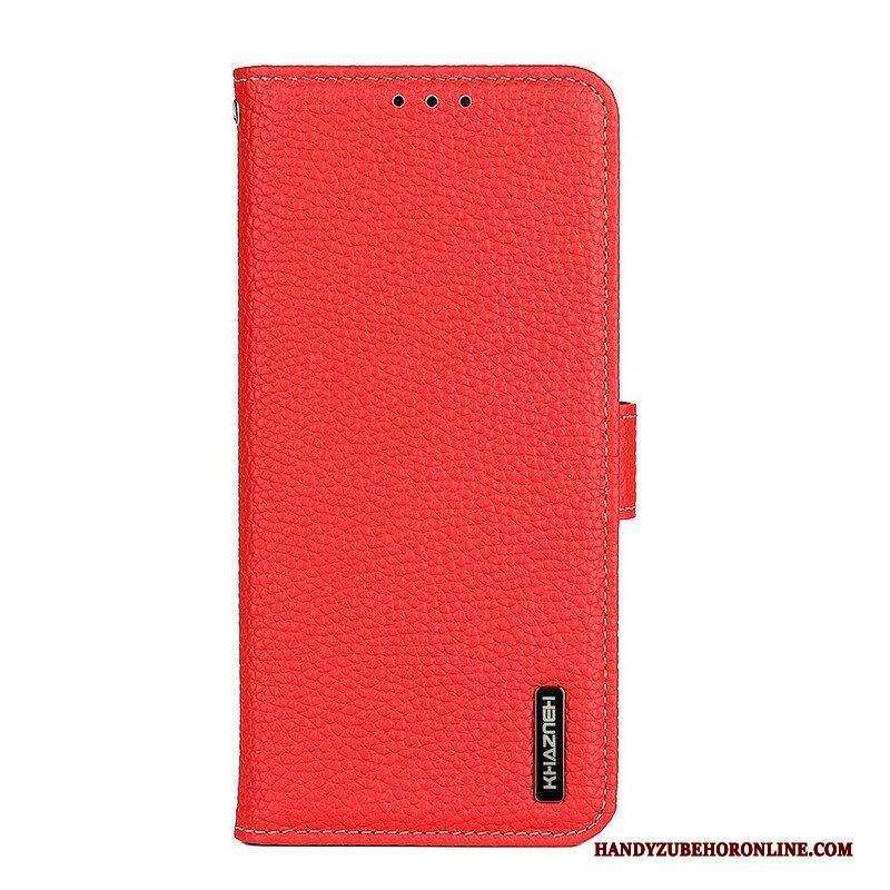 Flip Case Für Samsung Galaxy S20 FE Khazneh Litschi-leder