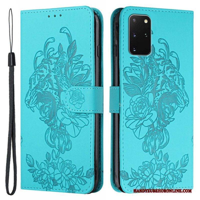 Flip Case Für Samsung Galaxy S20 Plus / S20 Plus 5G Mit Kordel Barocker Riemchentiger