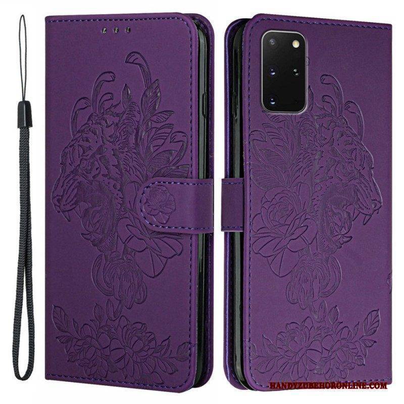 Flip Case Für Samsung Galaxy S20 Plus / S20 Plus 5G Mit Kordel Barocker Riemchentiger