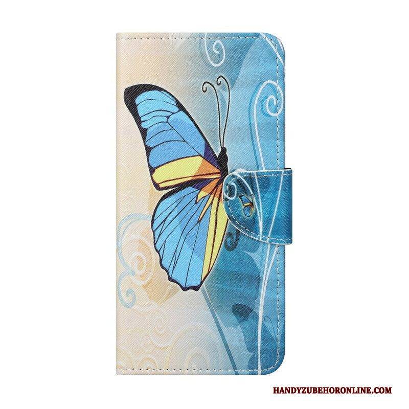 Flip Case Für Samsung Galaxy S21 FE Schmetterlinge