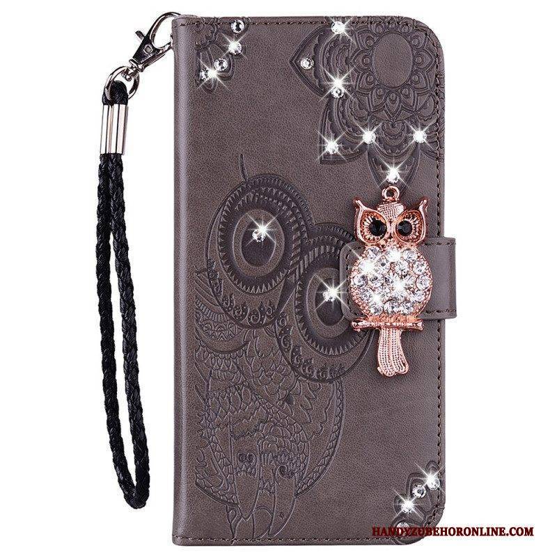 Flip Case Für Samsung Galaxy S22 5G Eulen-mandala Und Charme