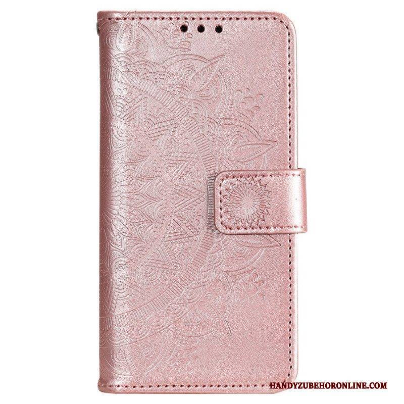 Flip Case Für Samsung Galaxy S22 Plus 5G Sonnenmandala