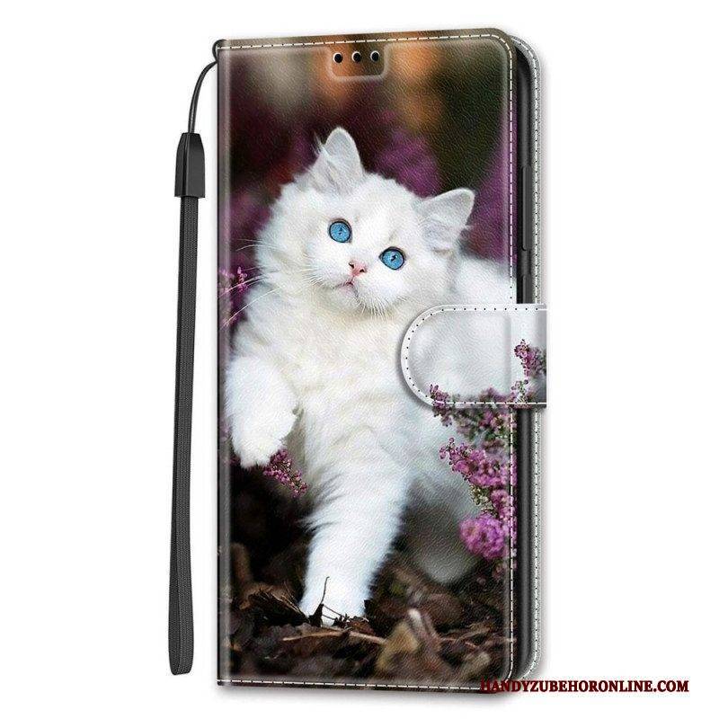 Flip Case Für Samsung Galaxy S22 Ultra 5G Mit Kordel Tanga-katzen-fan
