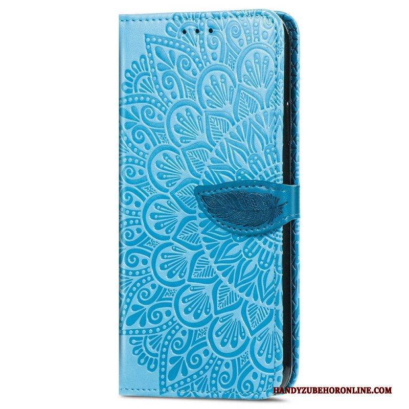 Flip Case Für Samsung Galaxy S22 Ultra 5G Stammesblätter