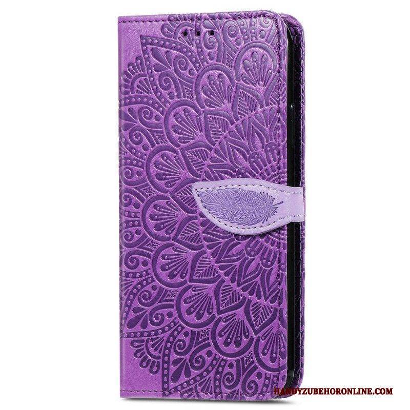 Flip Case Für Samsung Galaxy S22 Ultra 5G Stammesblätter