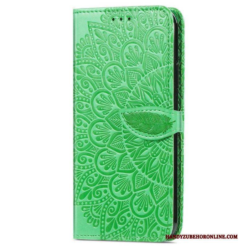 Flip Case Für Samsung Galaxy S22 Ultra 5G Stammesblätter