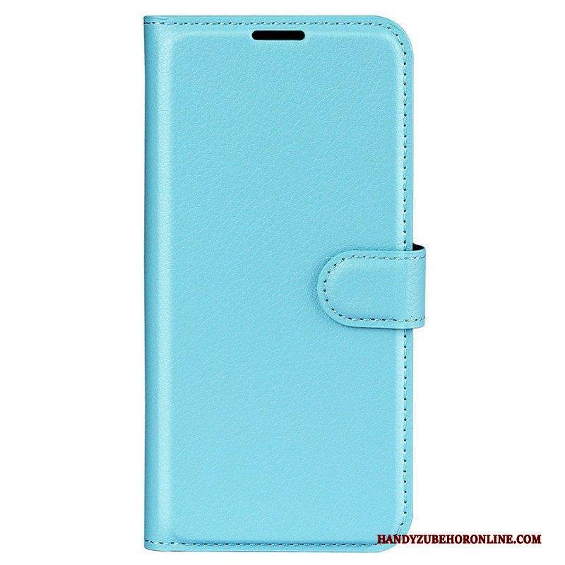 Flip Case Für Samsung Galaxy S23 5G Klassischer Litschi-ledereffekt