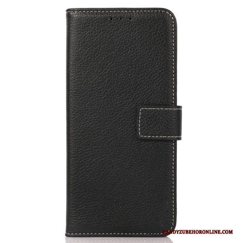 Flip Case Für Samsung Galaxy S23 5G Litschi-leder-stil