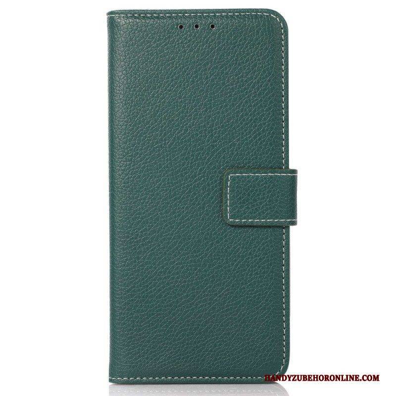 Flip Case Für Samsung Galaxy S23 5G Litschi-leder-stil