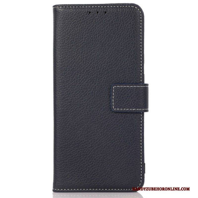 Flip Case Für Samsung Galaxy S23 5G Litschi-leder-stil