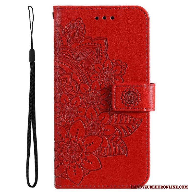 Flip Case Für Samsung Galaxy S23 5G Mit Kordel Riemchen-mandala