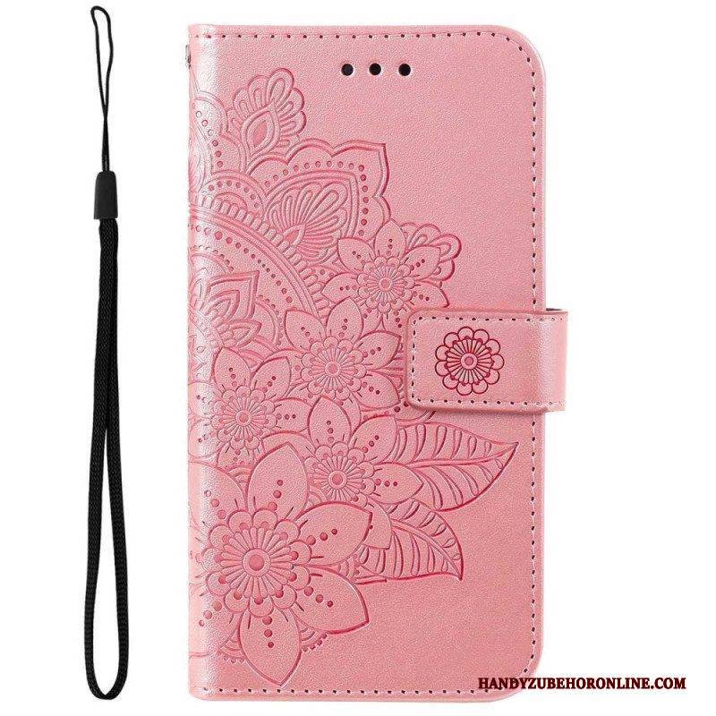 Flip Case Für Samsung Galaxy S23 5G Mit Kordel Riemchen-mandala