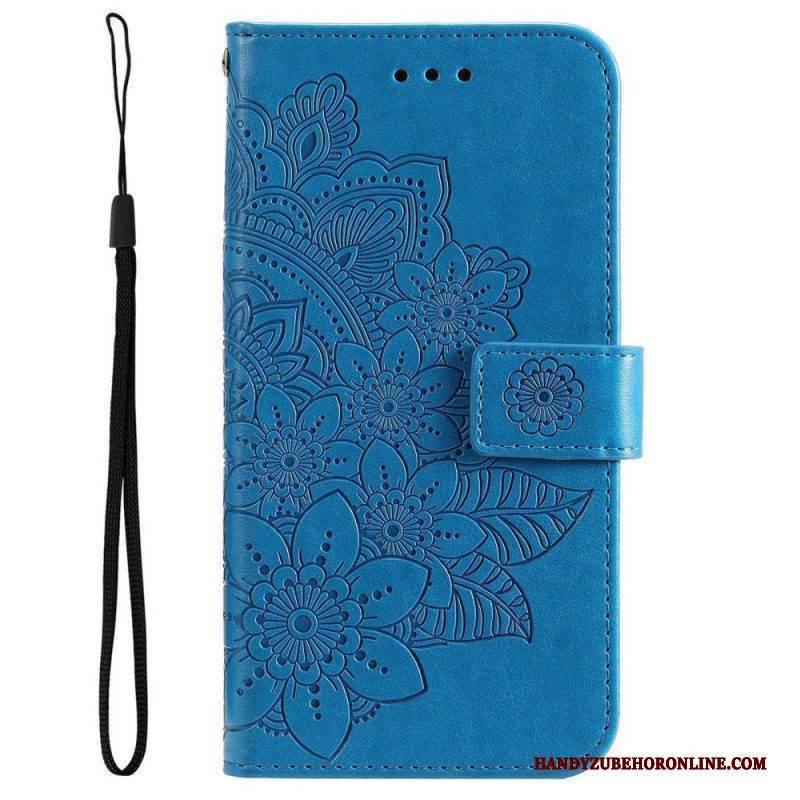 Flip Case Für Samsung Galaxy S23 5G Mit Kordel Riemchen-mandala