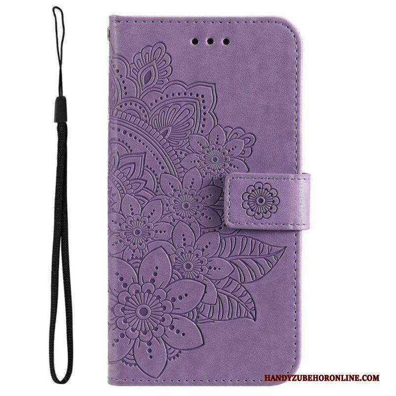 Flip Case Für Samsung Galaxy S23 5G Mit Kordel Riemchen-mandala