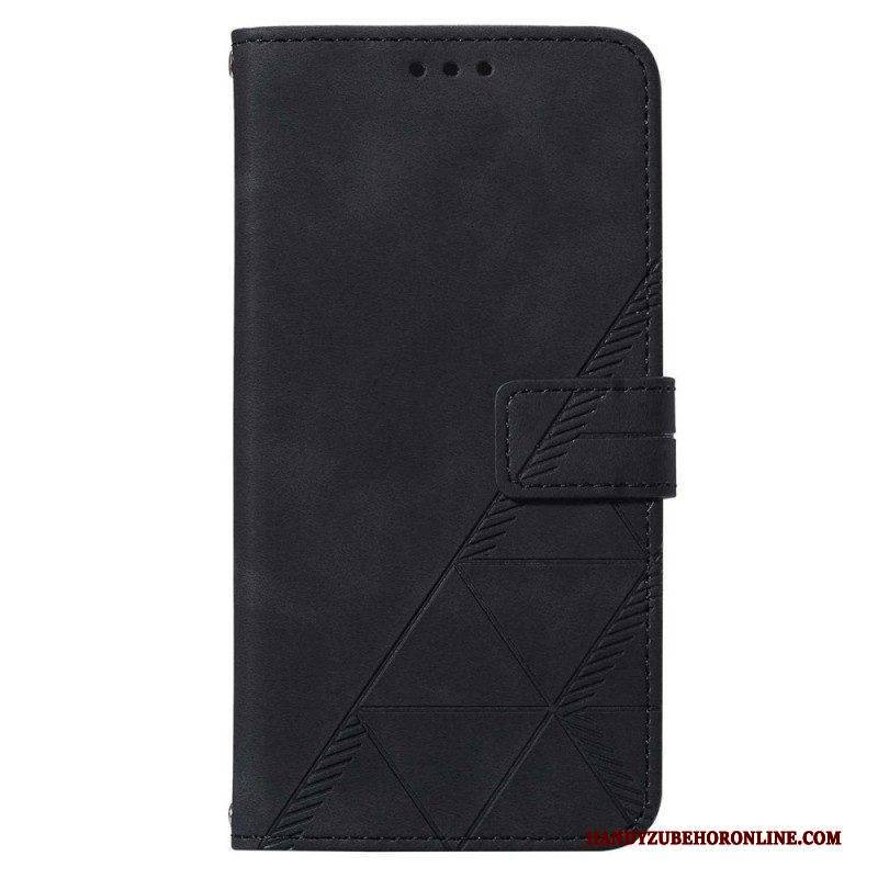 Flip Case Für Samsung Galaxy S23 5G Mit Kordel Riemendreiecke