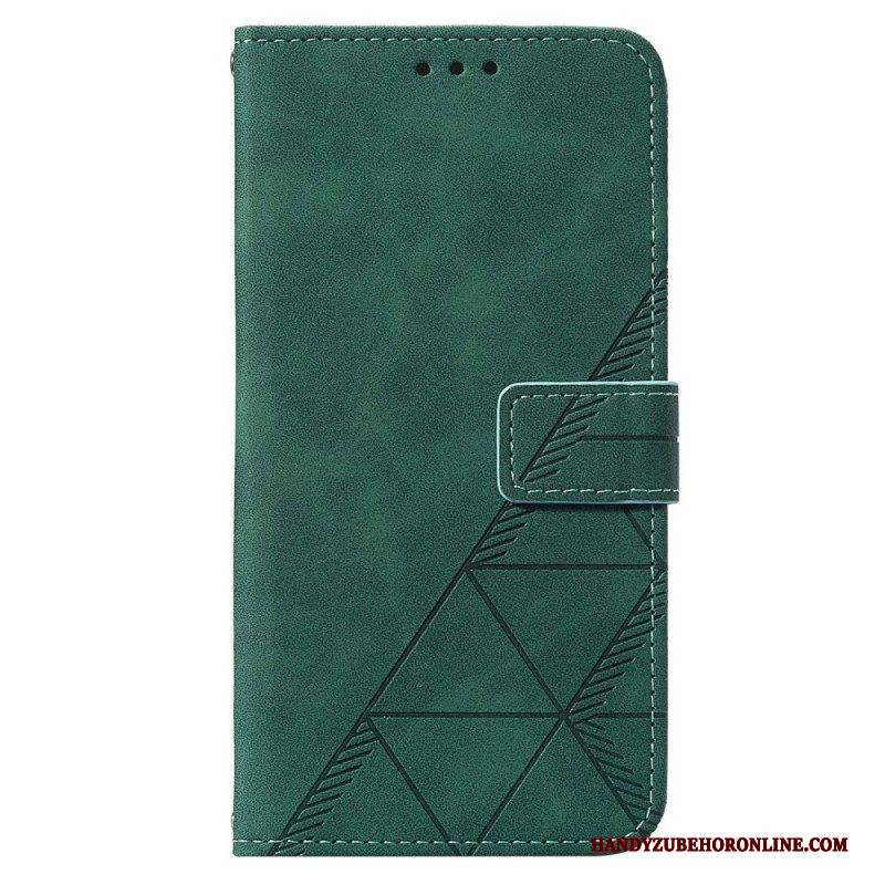 Flip Case Für Samsung Galaxy S23 5G Mit Kordel Riemendreiecke