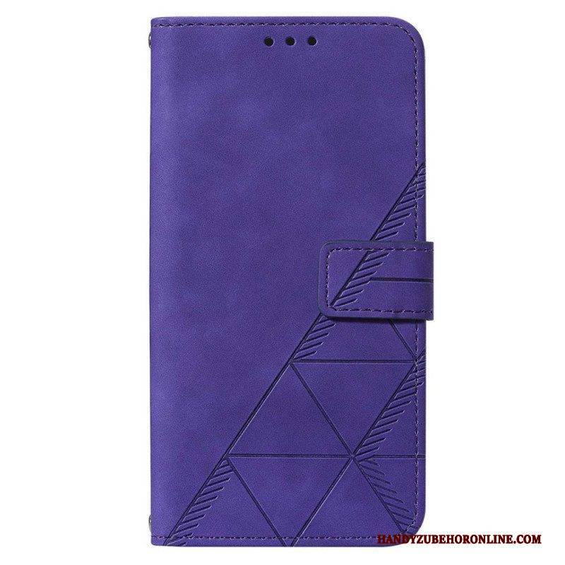 Flip Case Für Samsung Galaxy S23 5G Mit Kordel Riemendreiecke