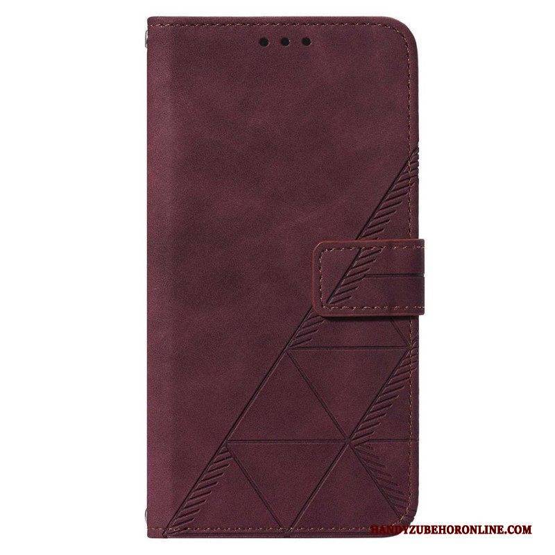 Flip Case Für Samsung Galaxy S23 5G Mit Kordel Riemendreiecke