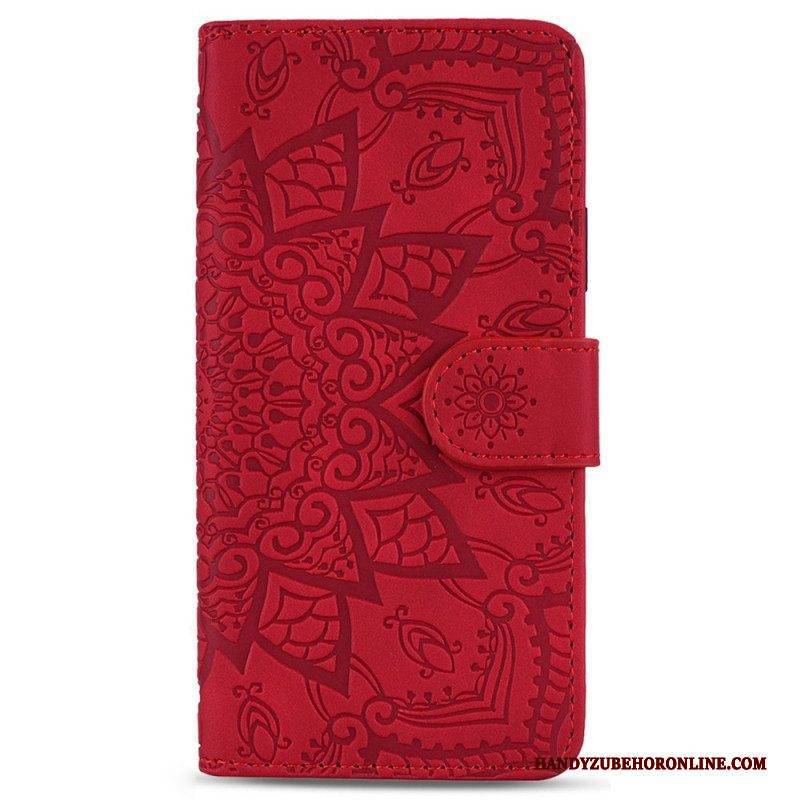 Flip Case Für Samsung Galaxy S23 5G Mit Kordel Stilvolles Riemchen-mandala