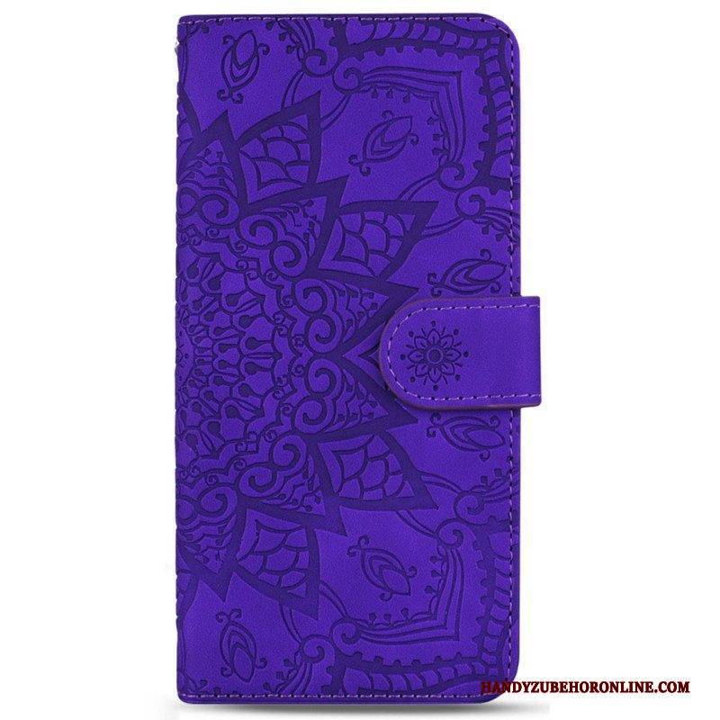 Flip Case Für Samsung Galaxy S23 5G Mit Kordel Stilvolles Riemchen-mandala