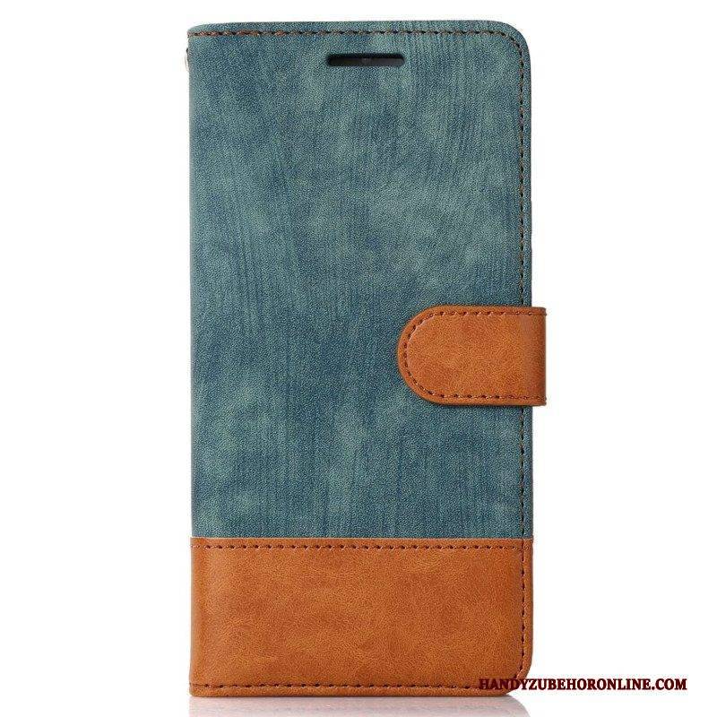 Flip Case Für Samsung Galaxy S23 5G Zweifarbiger Skin-touch