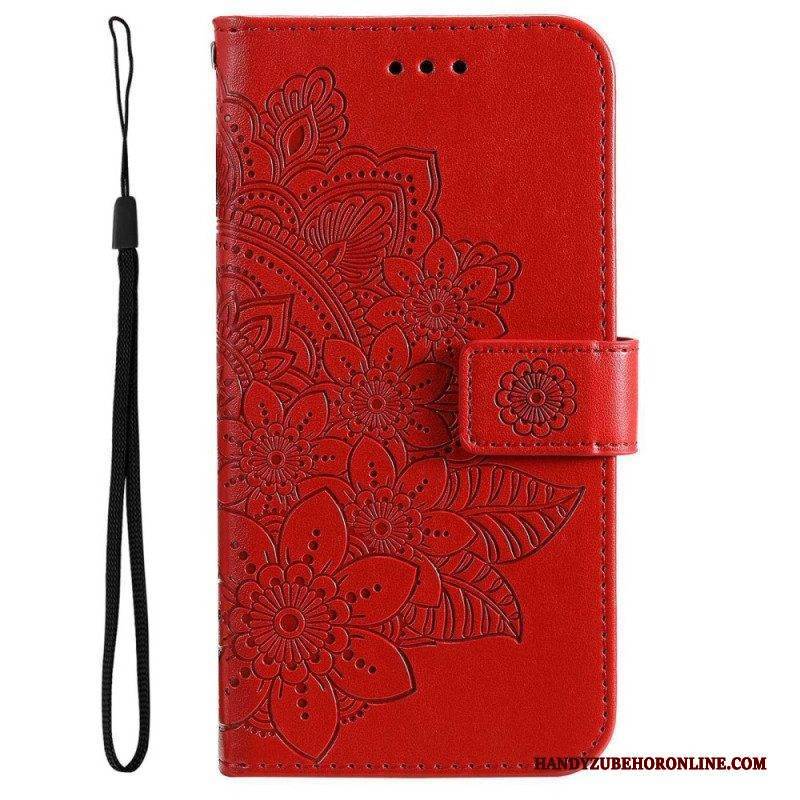 Flip Case Für Samsung Galaxy S23 Plus 5G Mit Kordel Riemchen-mandala