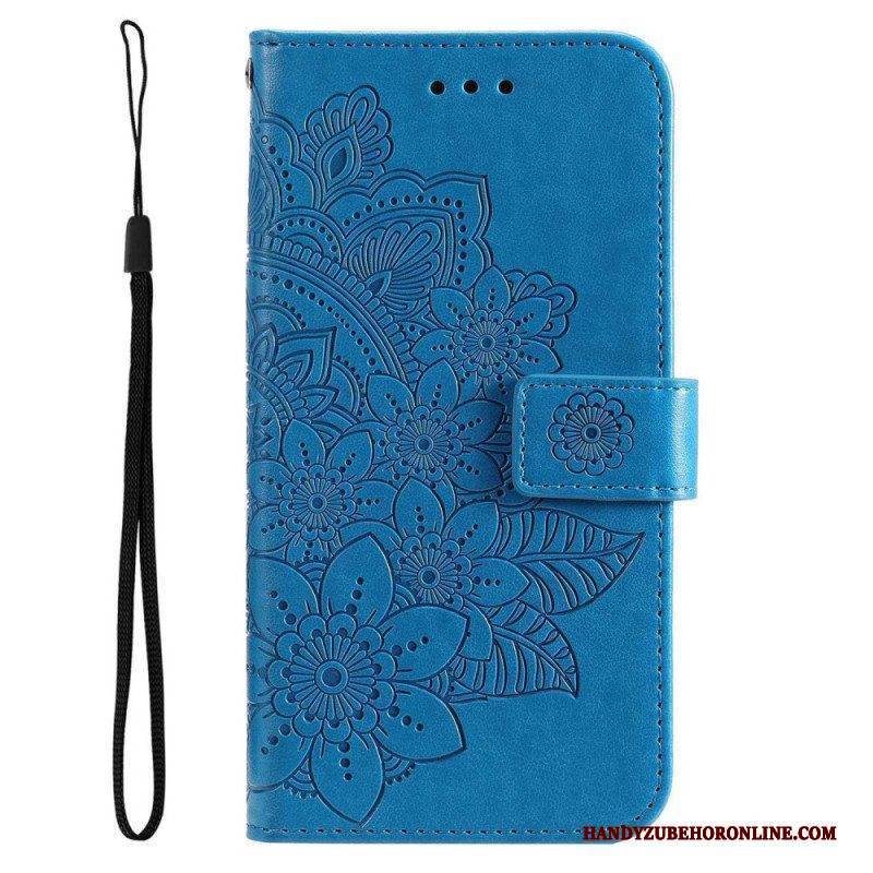 Flip Case Für Samsung Galaxy S23 Plus 5G Mit Kordel Riemchen-mandala