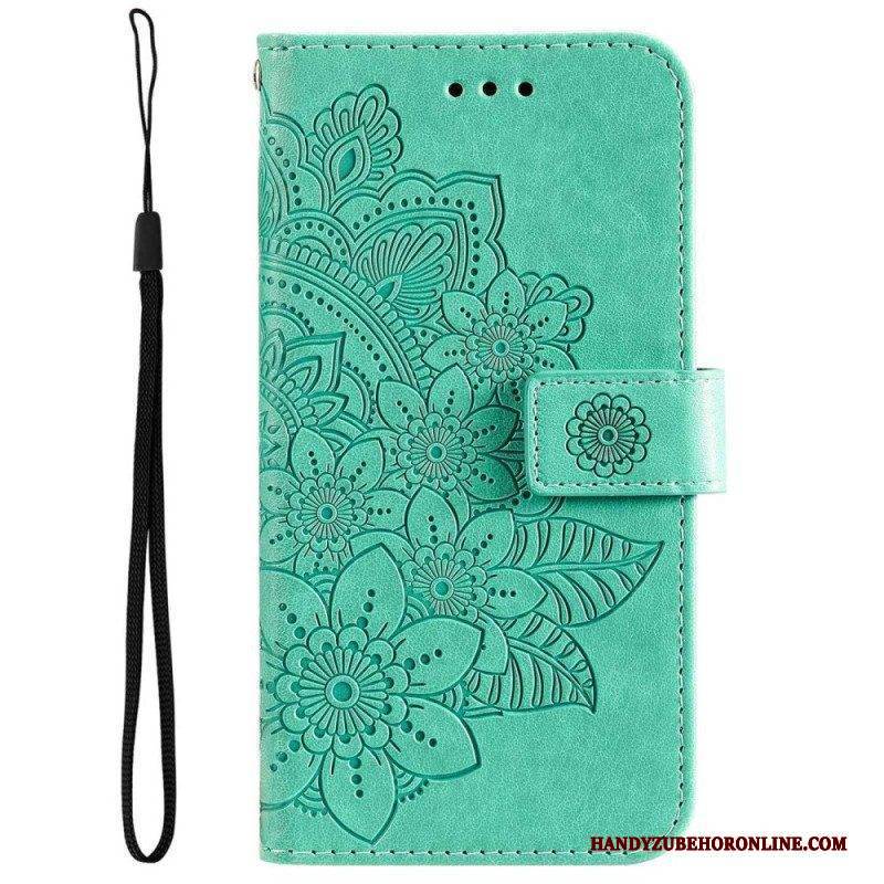 Flip Case Für Samsung Galaxy S23 Plus 5G Mit Kordel Riemchen-mandala