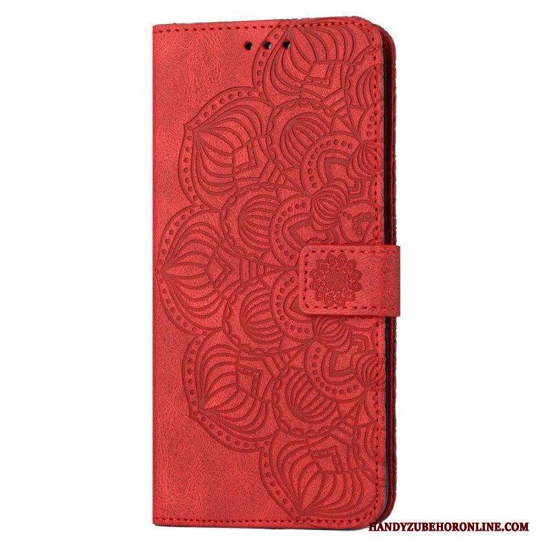 Flip Case Für Samsung Galaxy S23 Plus 5G Mit Kordel Riemchen-mandala