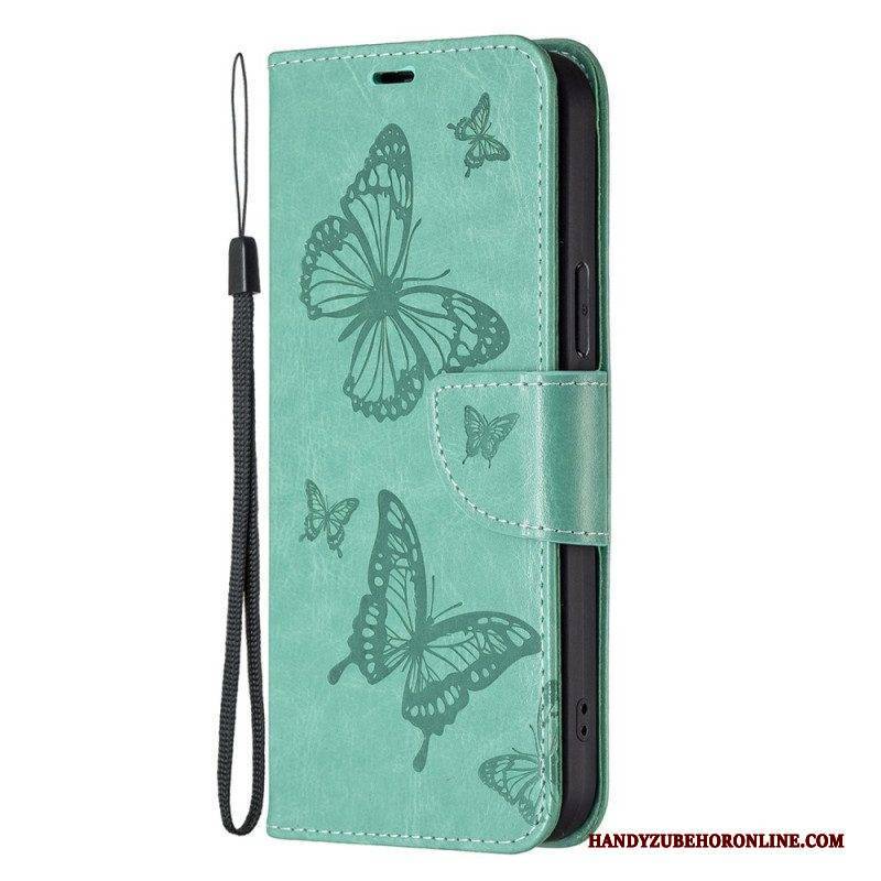 Flip Case Für Samsung Galaxy S23 Plus 5G Riesige Schmetterlinge