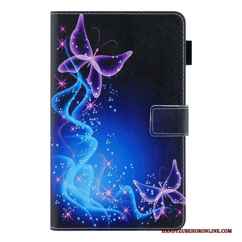 Flip Case Für Samsung Galaxy Tab A7 Lite Bunte Schmetterlinge