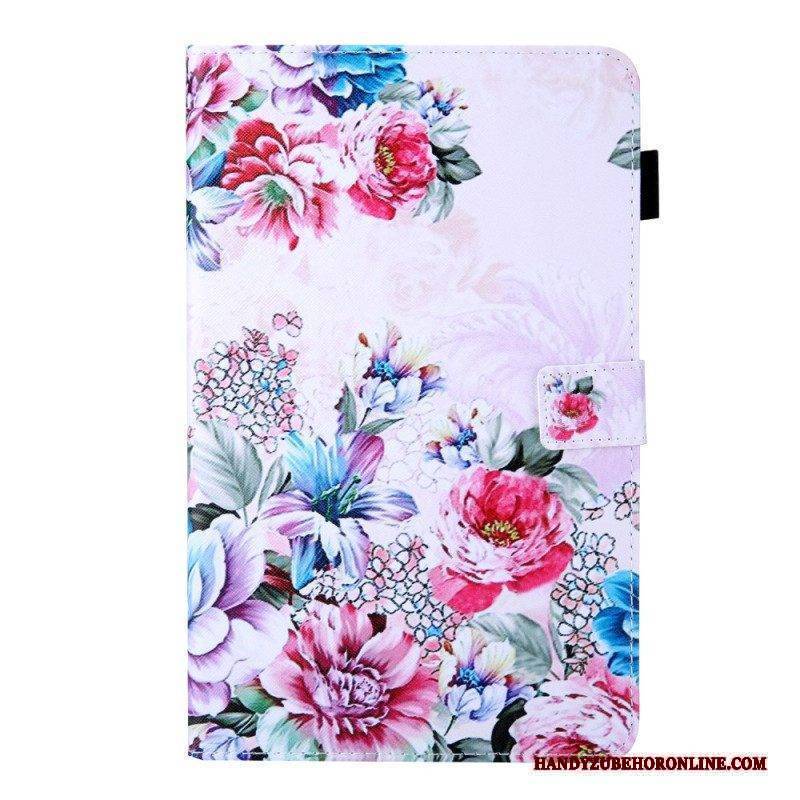 Flip Case Für Samsung Galaxy Tab A8 (2021) Blumendesign