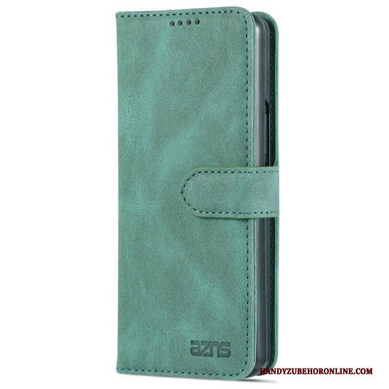 Flip Case Für Samsung Galaxy Z Fold 3 5G Azns Leder-styling