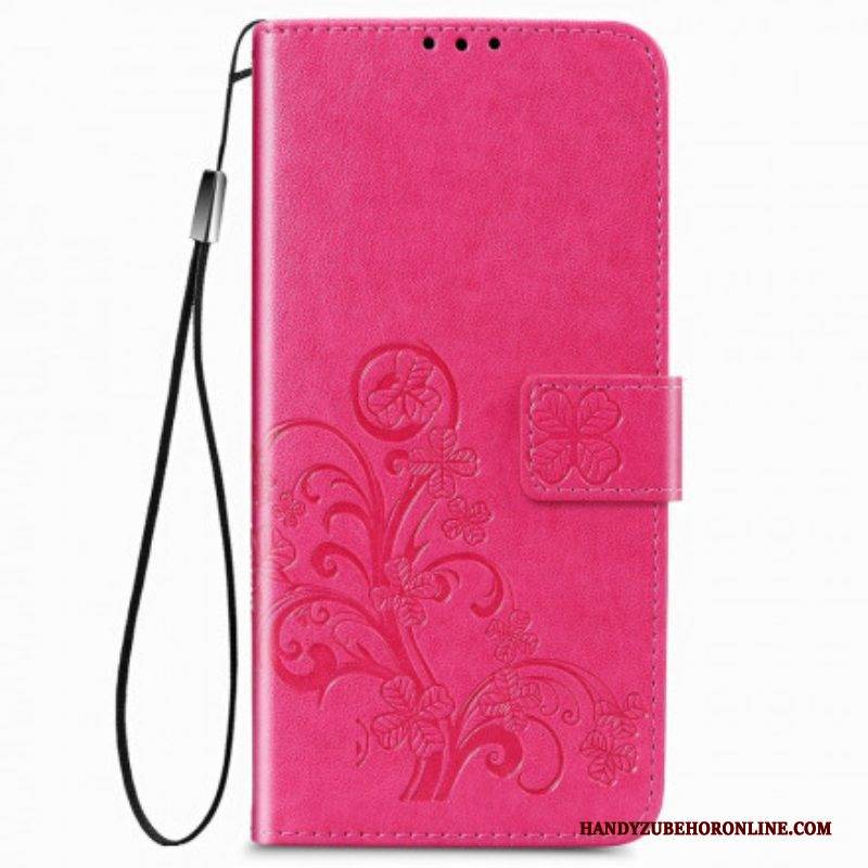 Flip Case Für Samsung Galaxy Z Fold 3 5G Blumen-design Mit Umhängeband