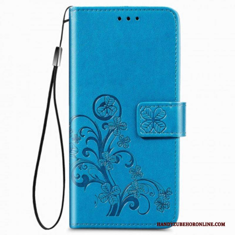 Flip Case Für Samsung Galaxy Z Fold 3 5G Blumen-design Mit Umhängeband