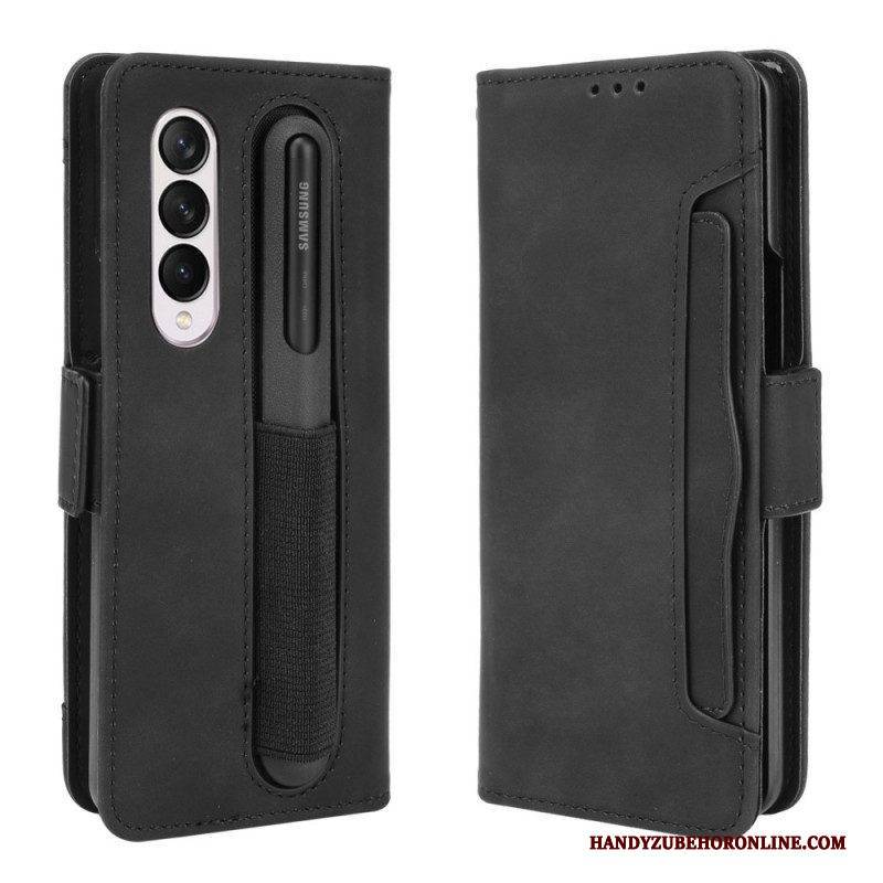 Flip Case Für Samsung Galaxy Z Fold 3 5G Erstklassiger Stifthalter