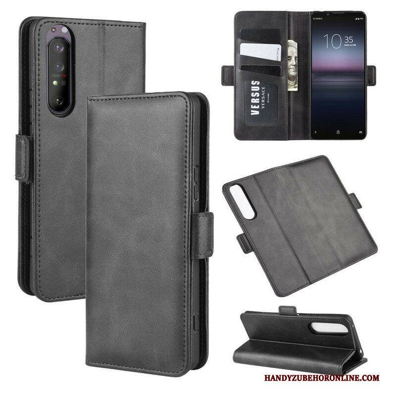 Flip Case Für Sony Xperia 1 II Flip Case Doppelte Klappe